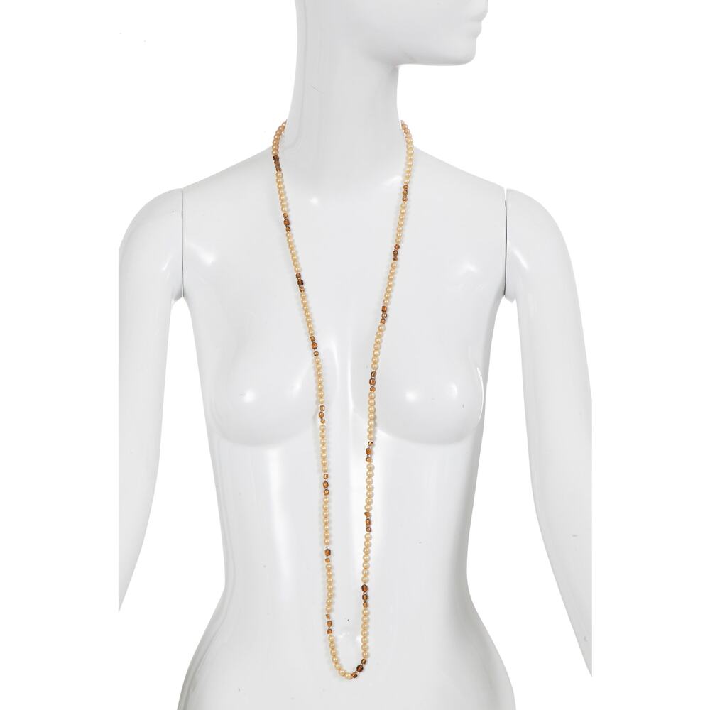 Chanel glass bead and faux pearl necklace